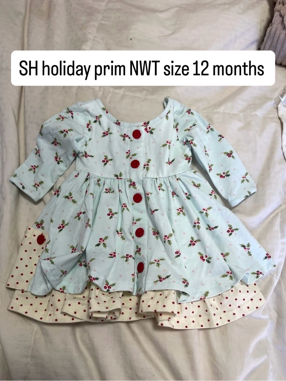 SweetHoney Holiday Christmas Prim Dress NWT 12m